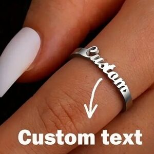 NWT Several Styles Of Custom Name Rings. Gold Or Silver. Font Options. Stainless